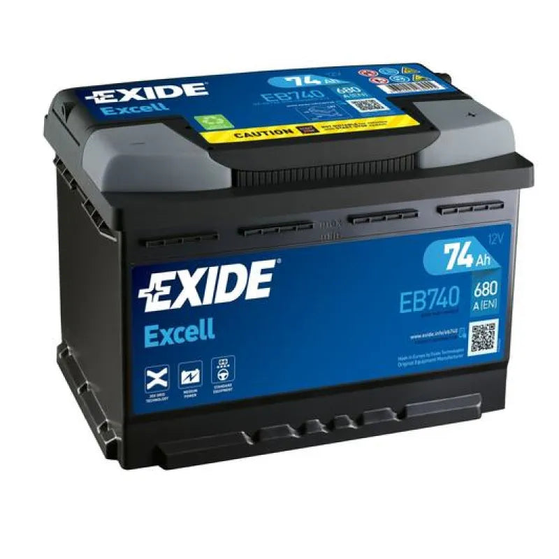 EXIDE L3 EB740 EXCELL 74 AH 680 A