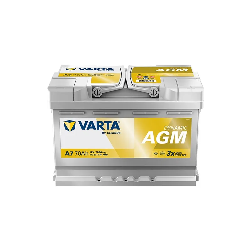 BATTERIE VARTA A7 AGM DYNAMIC START-STOP70AH 760AH